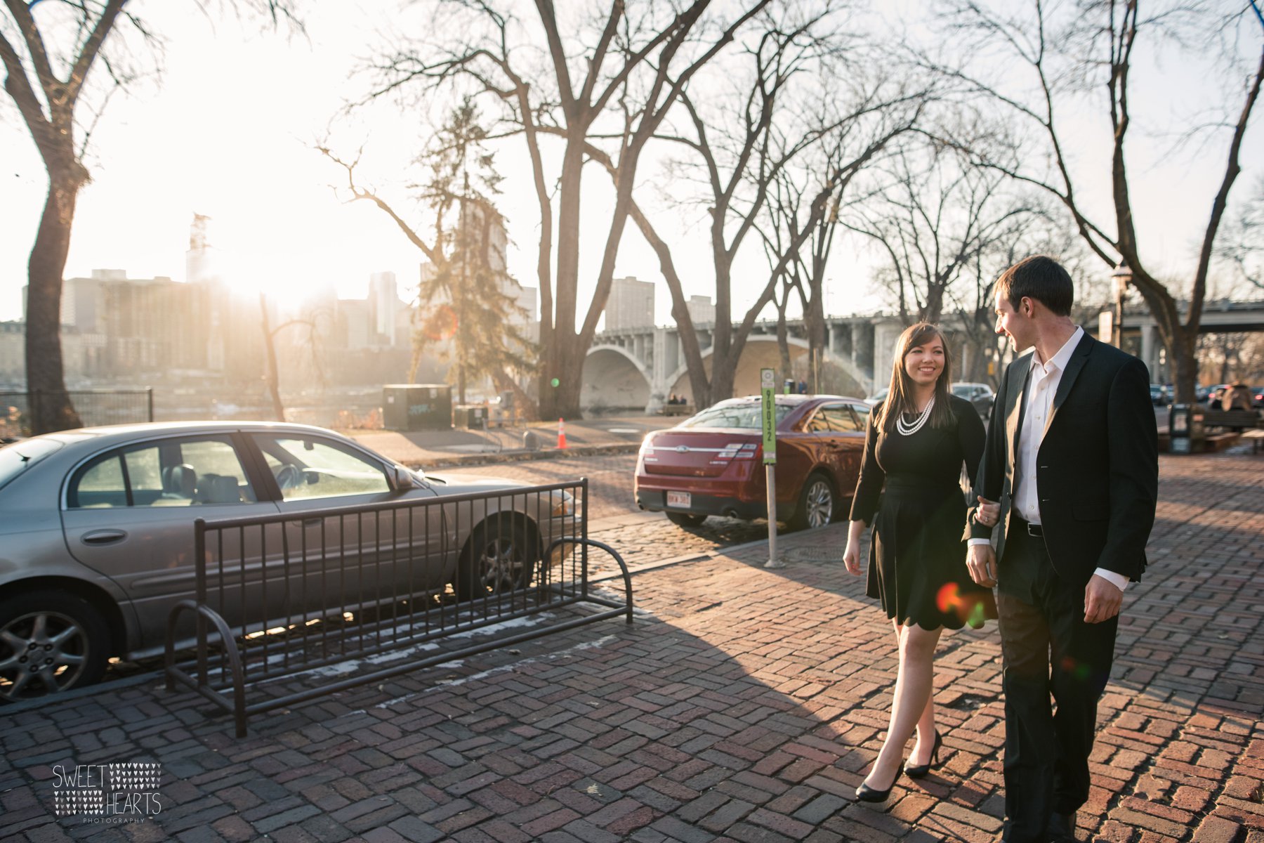 downtown Minneapolis engagement photos